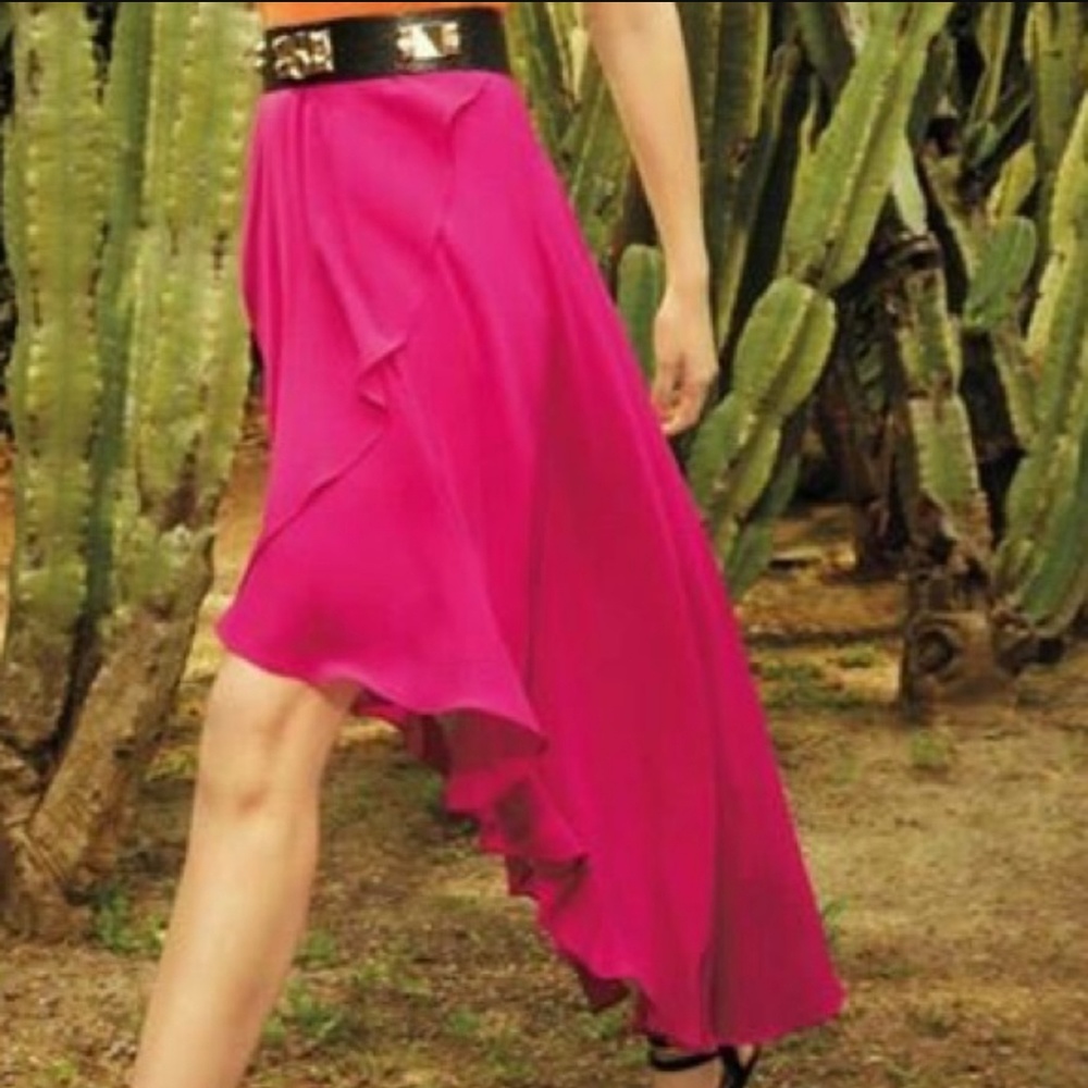 Bebe High Low Chiffon Skirt